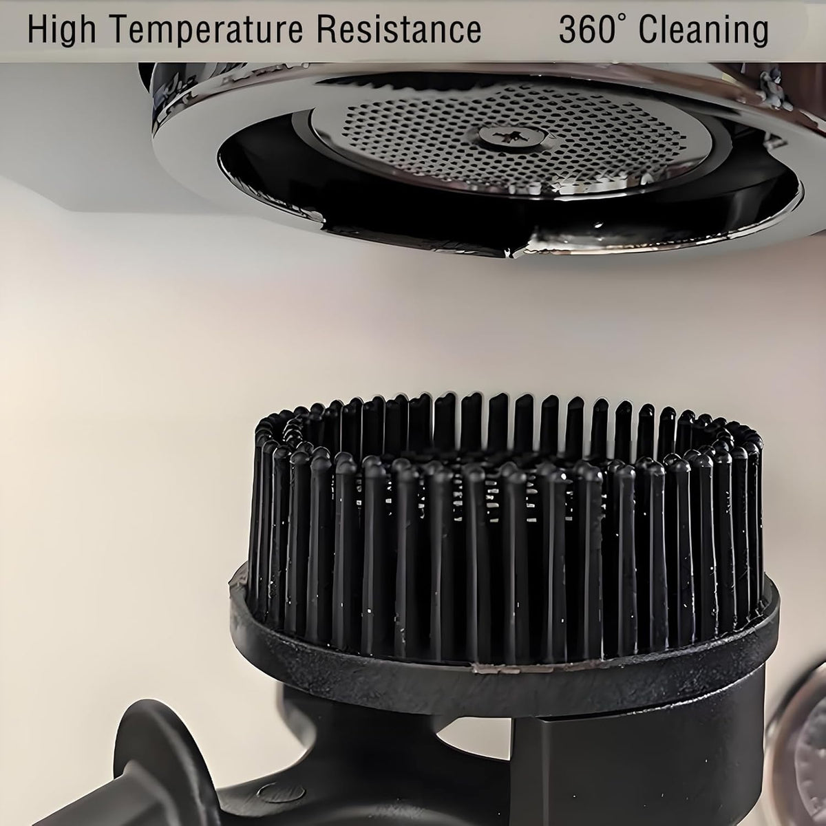 Espresso Cleaning Brush - Espresso Machine Group Head Cleaning Brush - Detachable 360° Silicone Cleaning Bristle Tools for Coffee Machine 58mm