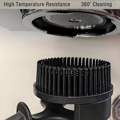 Espresso Cleaning Brush - Espresso Machine Group Head Cleaning Brush - Detachable 360° Silicone Cleaning Bristle Tools for Coffee Machine 58mm