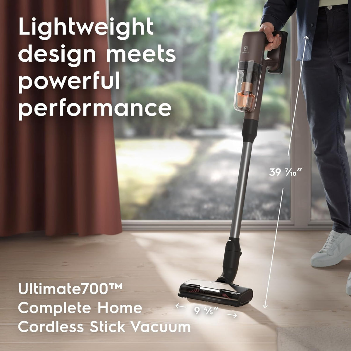 Electrolux Ultimate700 Complete Home Cordless Stick Vacuum with 3 Specialized Nozzles (Multi-Surface, Hard Floor & Pet), 50-Minute Run Time, 4 Power Modes, Walnut Brown