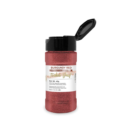Bakell Burgundy Red Edible Glitter, 45 Grams, Tinker Dust Edible Glitter, Kosher Certified, 100% Edible Glitter, Cakes, Cupcakes, Cake Pops, Drinks