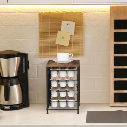 Nananardoso Coffee Pod Holder For Counter, 4 Tier Coffee Pod Drawer for Keurig Pod Storage Drawer Holder