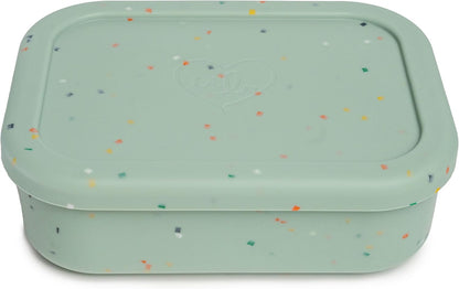 Ullabelle Leak Proof Bento Box Food-Grade Silicone Bento, BPA, Phthalate, Lead, & PVC Free - Bento Lunch Box for Daycare, Kids, & Adults - Leak Resistant Sets With Lids Snack Box Container (Green)
