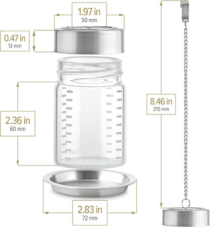 Teabloom Elegant Borosilicate Glass Loose Tea Infuser – Perfect for Whole-Leaf White, Green, Oolong, Black & Herbal Teas – Lead-Free