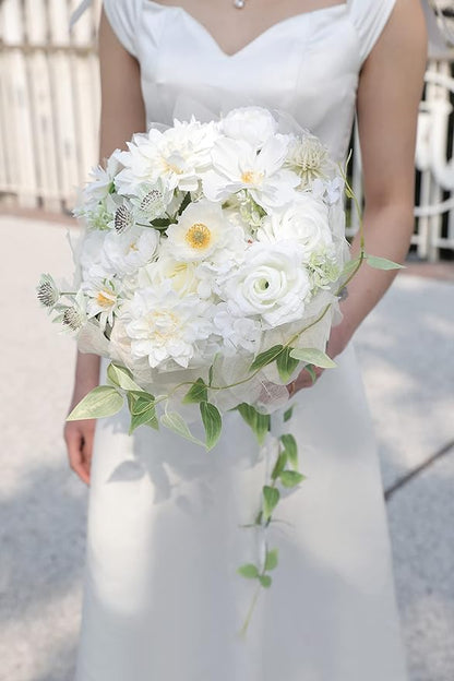 Serra Flora Artificial Flowers Combo Box Set Faux Flowers Bulk Flower Leaf with Stems Arrangements for DIY Wedding Bouquets Party Table Centerpieces Home Decorations Indoor Outdoor
