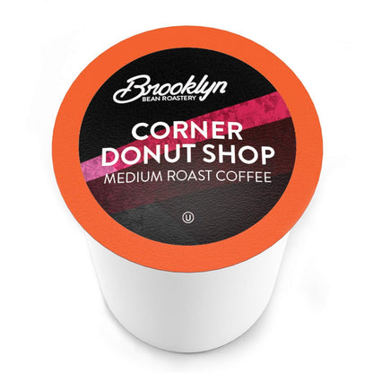 Brooklyn Beans Corner Donut Shop Gourmet Coffee Pods - Compatible with Keurig K Cup Brewers Including 2.0 Machines, 40 Count, Classic Donut Shop