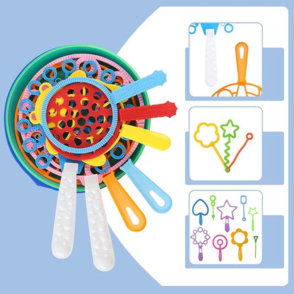 Bubble Wands Set, 28 Pcs Large Bubble Wand with Tray, Great for Kids Summer Outdoor Bubble Party Favors