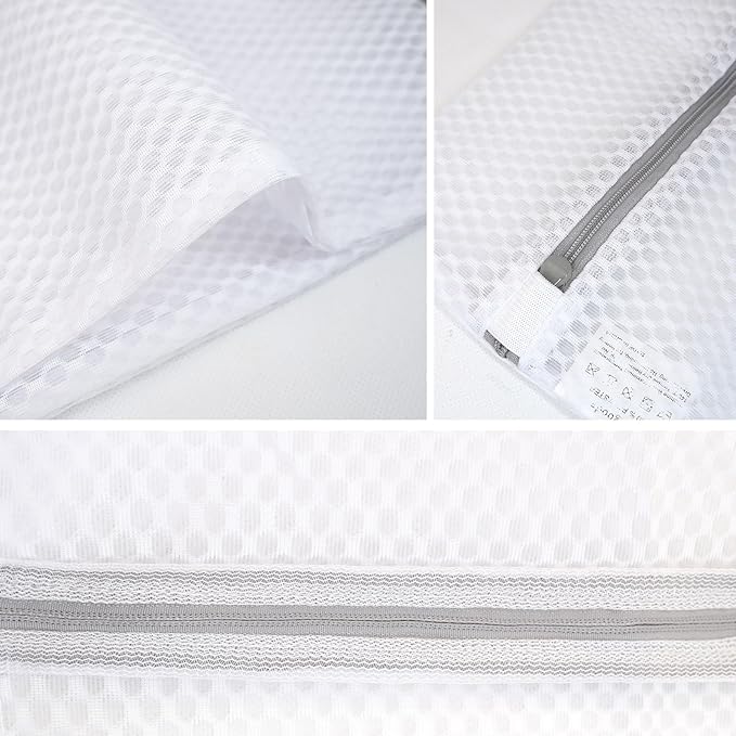 GOGOODA Mesh Laundry Bags for Delicates, 5 Set(3 Medium, 2 XL Large) Honeycomb Mesh Lingerie Wash Bags, with Zipper Closure for Bras, Underwear, Baby Clothes