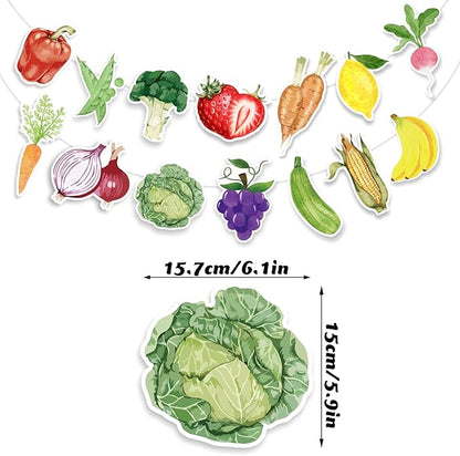 Farmers Market Party Decorations - Rustic Fruit & Vegetable Banners, Backdrops, Centerpieces for Baby Shower, Birthday, Bridal Shower | Garden Themed Party Supplies