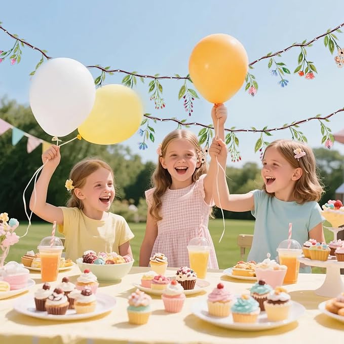 3set Flower Plastic Banner Wildflower Garland for Party Supplies Home Decorations