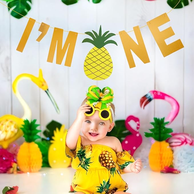 SUNBEAUTY 122 Pcs Customizable Letters Summer Banner Fruit Party DIY Banner for Luau Tiki Party Tropical Hawaiian Festival Favors Photo Backdrop Window Decor