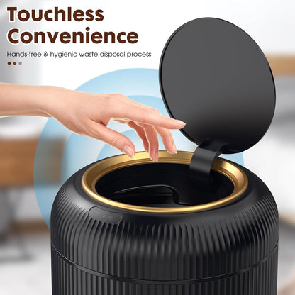 Procade Bathroom Trash Can Automatic Touchless,Motion Sensor Trash Bin,3 Gallon /11 L Smart Office Garbage can with Lid,Small Black Garbage Bin Wastebasket for Bedroom,Toilet, rv, Kitchen,Living Room