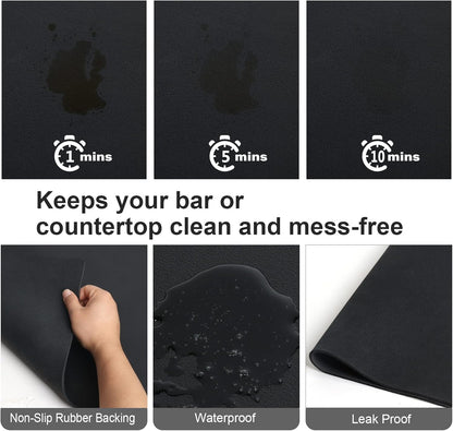 ZLR Coffee Mat - 12" x 20" Middle Kitchen Hide Stain Absorbent Dish Drying Mat for Countertop