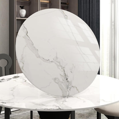 31.5" Lazy Susan for Table Top Sintered Stone Rotating Serving Tray for Dining Table, Kitchen Lazy Susan Organizer Spinning Rotating Food Server Party Centerpieces
