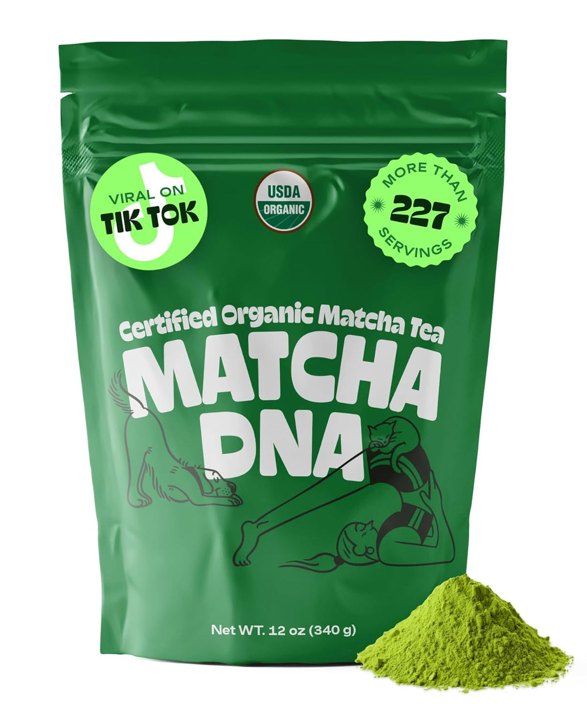 Matcha DNA Certified Organic Matcha Green Tea Powder (12 oz BAG)
