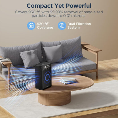 CleanForce Cube | 4-in-1 Desk Organizer with Air Purifier, Wireless Charger, Bluetooth Speaker & Cordless Diffuser | for Home Office, Bedroom | FCC Certified | Quiet & Space Saving