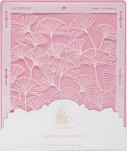 Large Cake Decorating Stencil (Ginko) Ginkgo Leaves Pattern