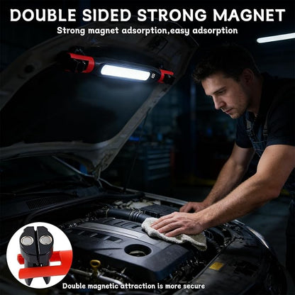 2026 Magnetic Rechargeable LED Work Light Bar, 3000LM Rechargeable LED Work Light Bar, Under Hood Mechanic Light for Car Repair, Portable Cordless Trouble Light with Magnet & Hanging Hook