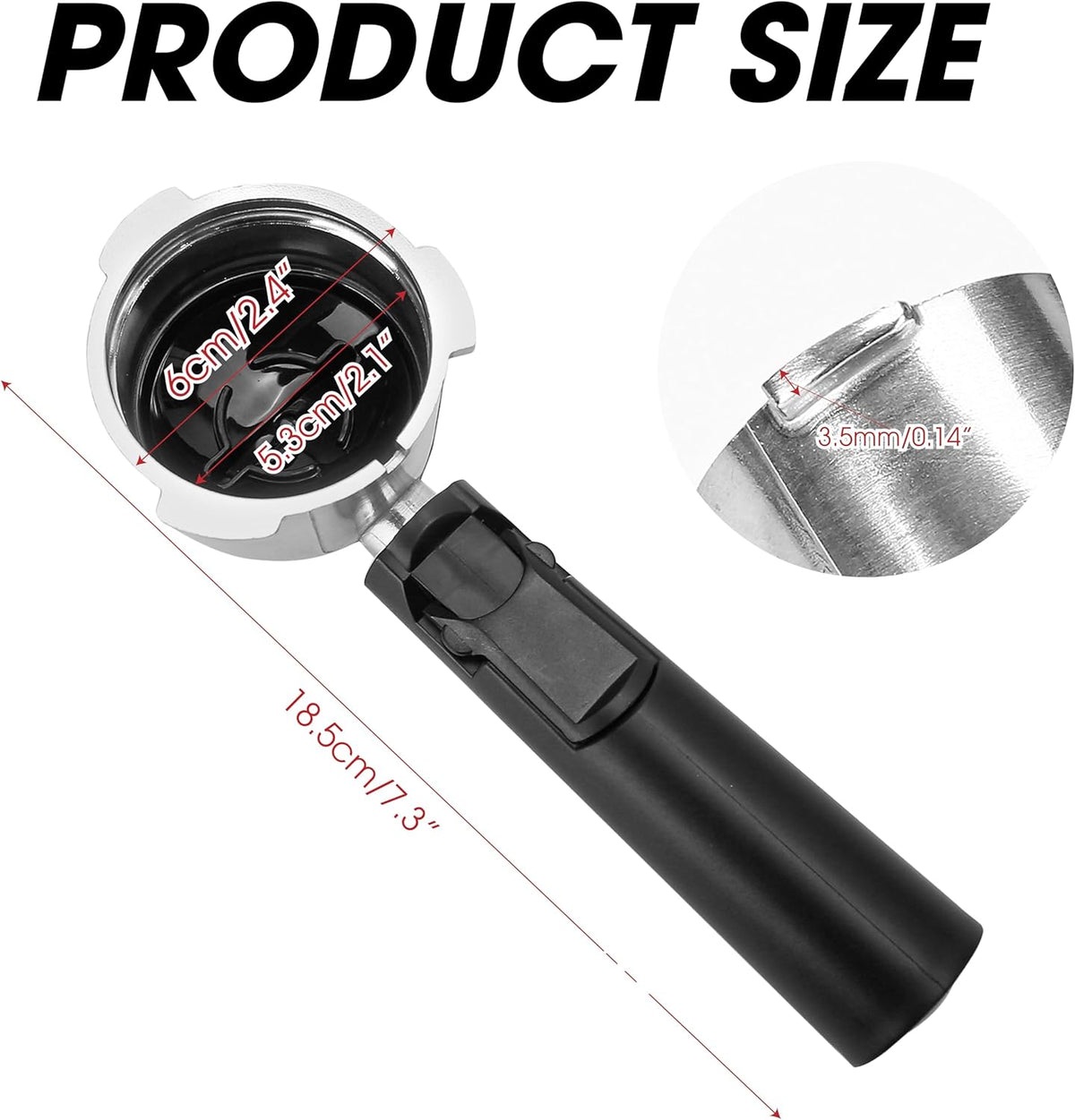 Coffee Espresso Machine Handle Replacement Parts, Cafe Bracket Handle for Lidl Silvercrest CM4621 CM4216 KF5002 KF500S Barista (for 51mm Portafilter