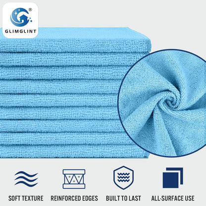GLIMGLINT Microfiber Cleaning Cloth, 150 Pack Towels for Cars 14 X12 Inch