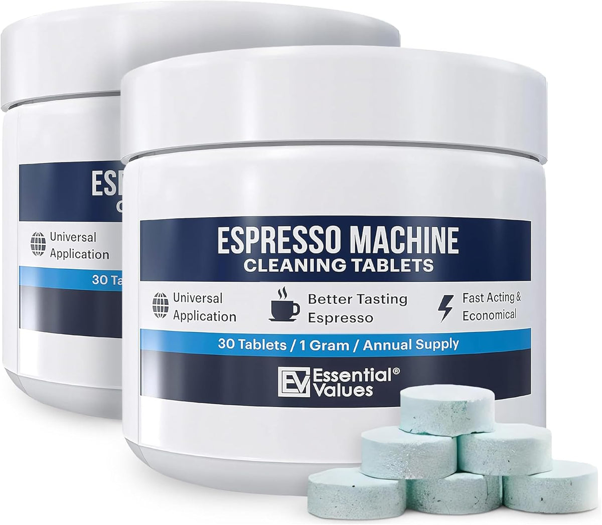 Essential Values Espresso Machine Cleaning Tablets (30Tablets) 2 pack