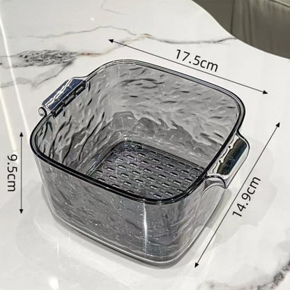 2 Pcs Vegetable Washing Drainage Basket Drain Colander Bowl Set Kitchen Colander Bowl for Noodles Salads, Grey