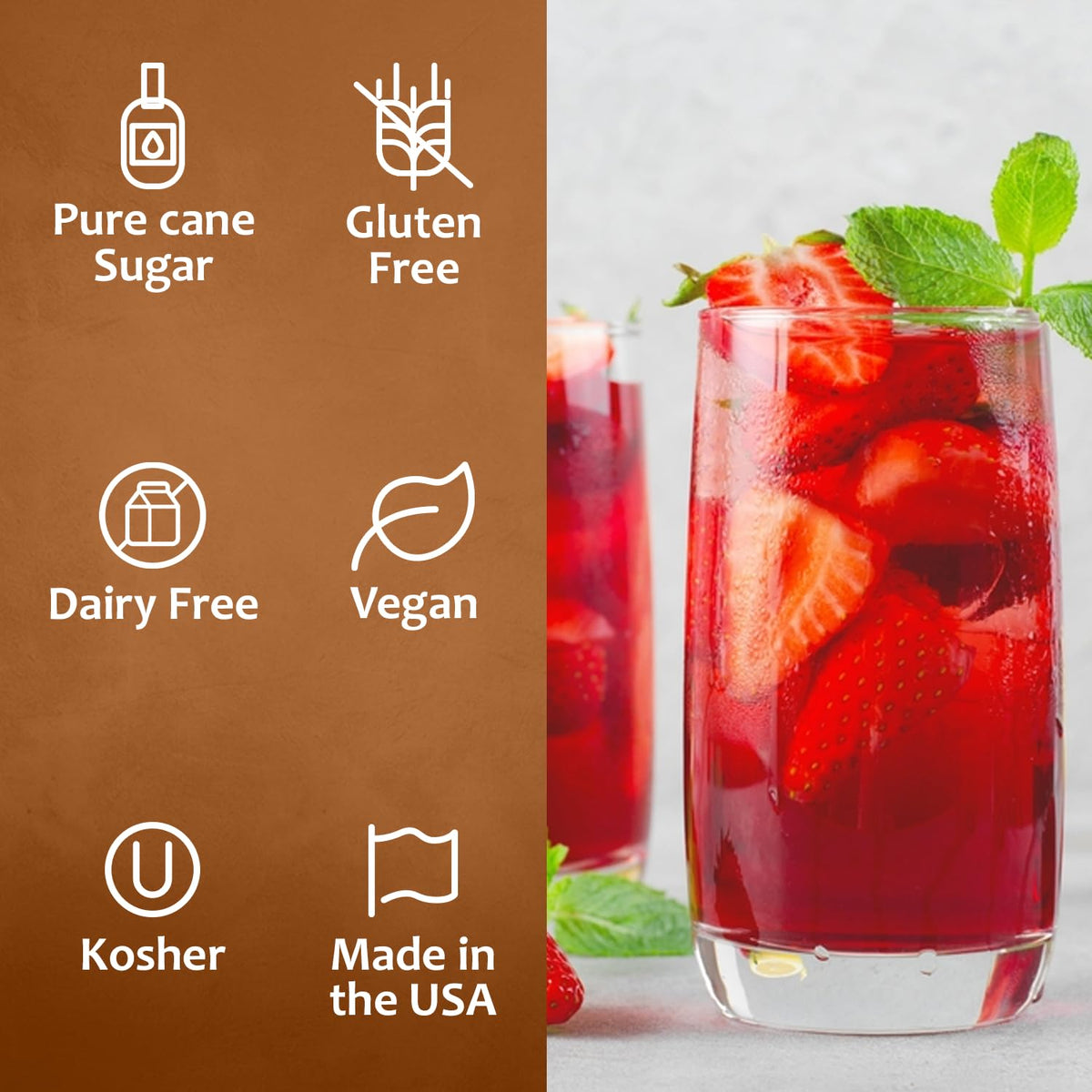 Syruvia Strawberry Syrup (25.4 fl oz) - Sweet Strawberry Bliss in a Bottle – Kosher, Gluten-Free