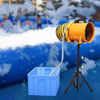 Foam Machine, 520w 12" Party Machine Bubble Maker with Stand & Pump, High Output Blower Fan for Parties, Weddings, Clubs, Pools, Kids Events, Stage and Outdoor Summer Fun