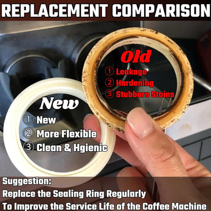 54MM Silicone Steam Ring 2PCS，Brevilles Gasket Replacement for Breville Espresso Machine Parts Breville Espresso Machine Accessories
