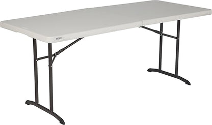 LIFETIME Commercial Fold-in-Half Table, 6-Foot, Almond