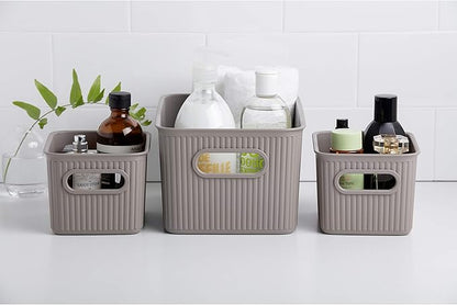 Tatay Baobab Multi-purpose Small Storage Basket with Capacity for 1.5 Litres, Taupe, 12.8 x 16.7 x 10