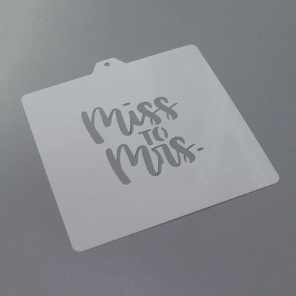 Wedding Cookie Cutter and Stencil Set Bundle Miss to Mrs Bachelorette Wedding Bridal Plaque Cookie Cutter or Stencil (Miss to Mrs)