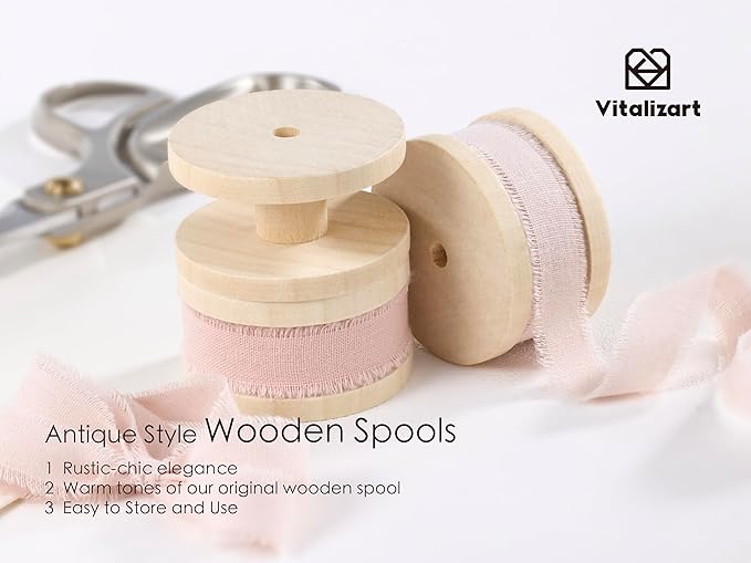 Vitalizart Pink Cotton Ribbon Handmade Fringe 5/8" x 21 Yd Pink & Cream White Pure Natural Cotton Ribbons for Valentines Day Gift Wrapping Wedding Invites Bridal Shower Bouquets Holiday Decor