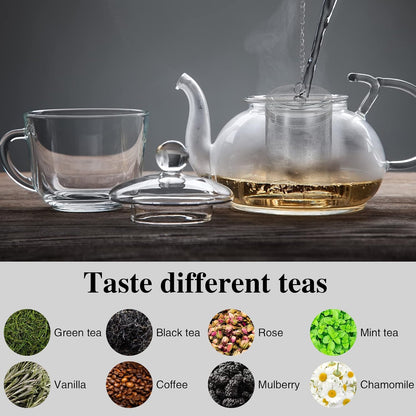 2 Pack Large Tea Strainers for Loose Tea, Tea Infusers for loose Tea Fine Mesh Stainless Tea Strainer Loose Leaf Tea Steeper for Black Tea