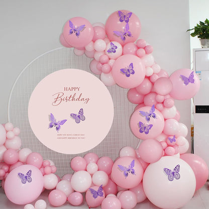 Saoropeb 3D Butterfly Wall Decor - 48 Pcs, 4 Styles, 3 Sizes - Purple Butterfly Decorations for Birthday Parties, Removable Stickers
