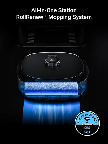 Eureka J20 Robot Vacuum Self Emptying, 8000Pa Suction, Auto Mop Washing & Hot Air Drying,3D Obstacle Avoidance, Cycling Belt-Mop Design