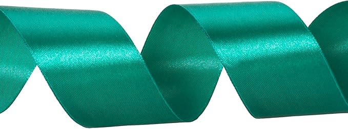 YASEO 1 1/2 Inch Teal Solid Satin Ribbon, 50 Yards Craft Fabric Ribbon for Gift Wrapping Floral Bouquets Wedding Party Decoration
