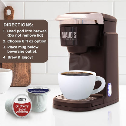 Maud's Blueberry, Cherry & Raspberry Chocolate Flavored Pods Bundle, 54 ct, Medium Roast Flavored Coffee in Recyclable Single Serve Pods
