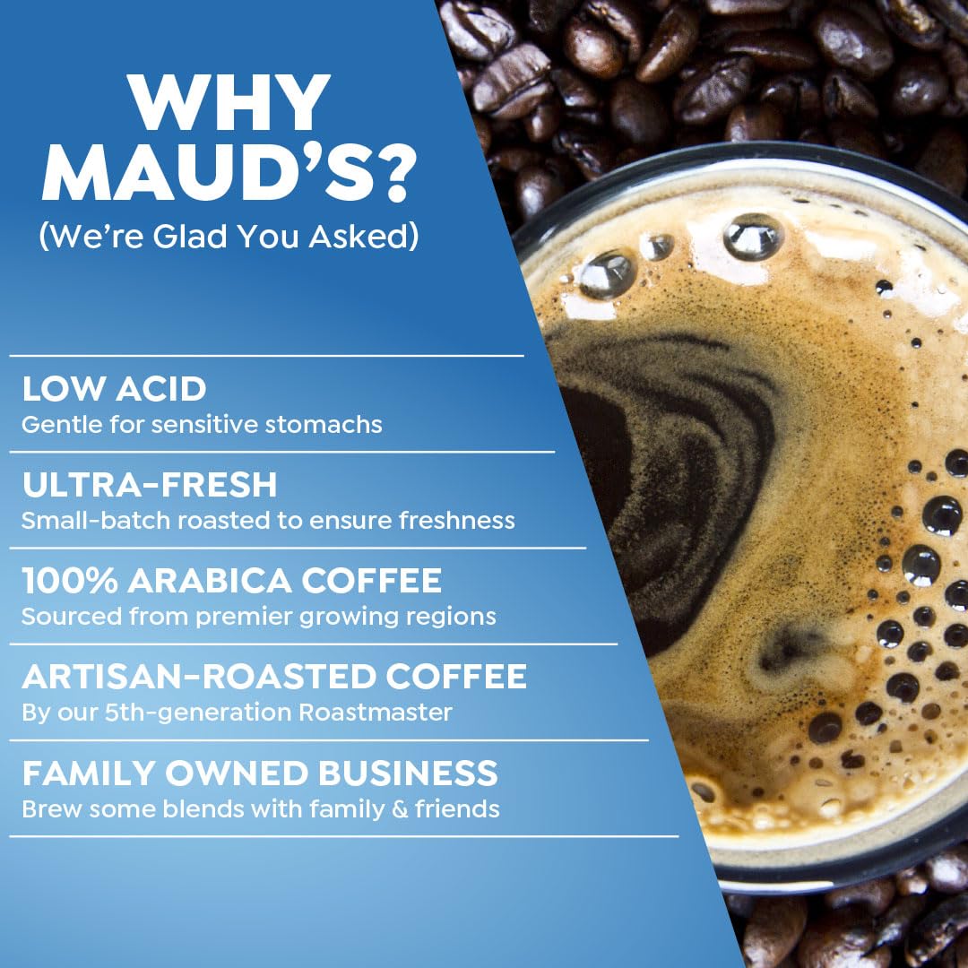 Maud's French Vanilla Coffee Pods, 100 ct, Medium Roast Coffee in Recyclable Single Serve Pods – 100% Arabica Coffee