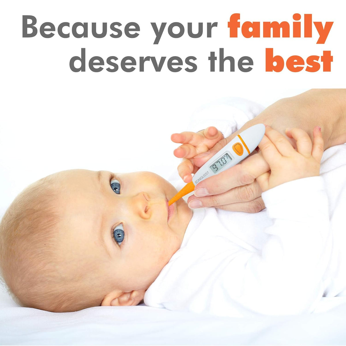Konquest KDT-1201 Best Digital Medical Thermometer, Highly Accurate and Fast, Easy to Use, 10 Second Reading. Detect Fever Quickly