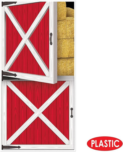 Beistle 2 Piece Plastic Western Barn Door Decorations For Farm Theme Birthday Party Supplies, Celebrating With You Since 1900
