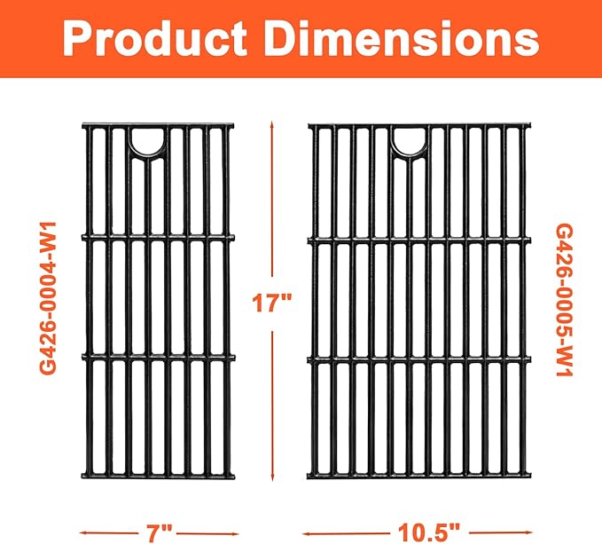 17" Grill Part Kit for Charbroil Performance 2 Burner 463630021 463660421 463655021 463630422 463655421,Grill Grates/Heat Plates/Burners/Adjustable Crossover/Tube/Ignition for Charbroil Grills