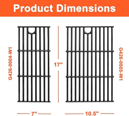 17" Grill Part Kit for Charbroil Performance 2 Burner 463630021 463660421 463655021 463630422 463655421,Grill Grates/Heat Plates/Burners/Adjustable Crossover/Tube/Ignition for Charbroil Grills
