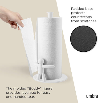 Umbra Buddy Countertop Paper Towel Holder, White