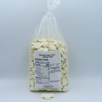 MERCKENS Coating Wafers, Melting Chocolate, Super White, 5 Pound Package