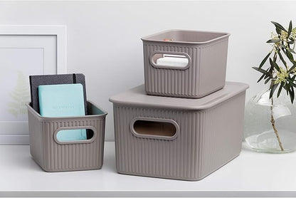 Tatay Baobab Multi-purpose Small Storage Basket with Capacity for 1.5 Litres, Taupe, 12.8 x 16.7 x 10