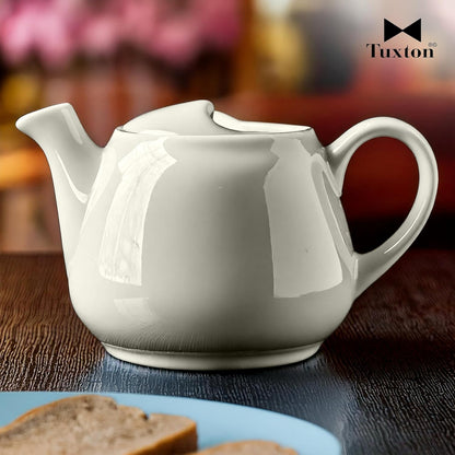 Tuxton China BET-1001 Teapot, 10 oz., 3-3/8"H, Without Lid, Microwave and Dishwasher Safe, Oven Proof, Fully Vitrified, Ceramic, TuxCare, Healthcare