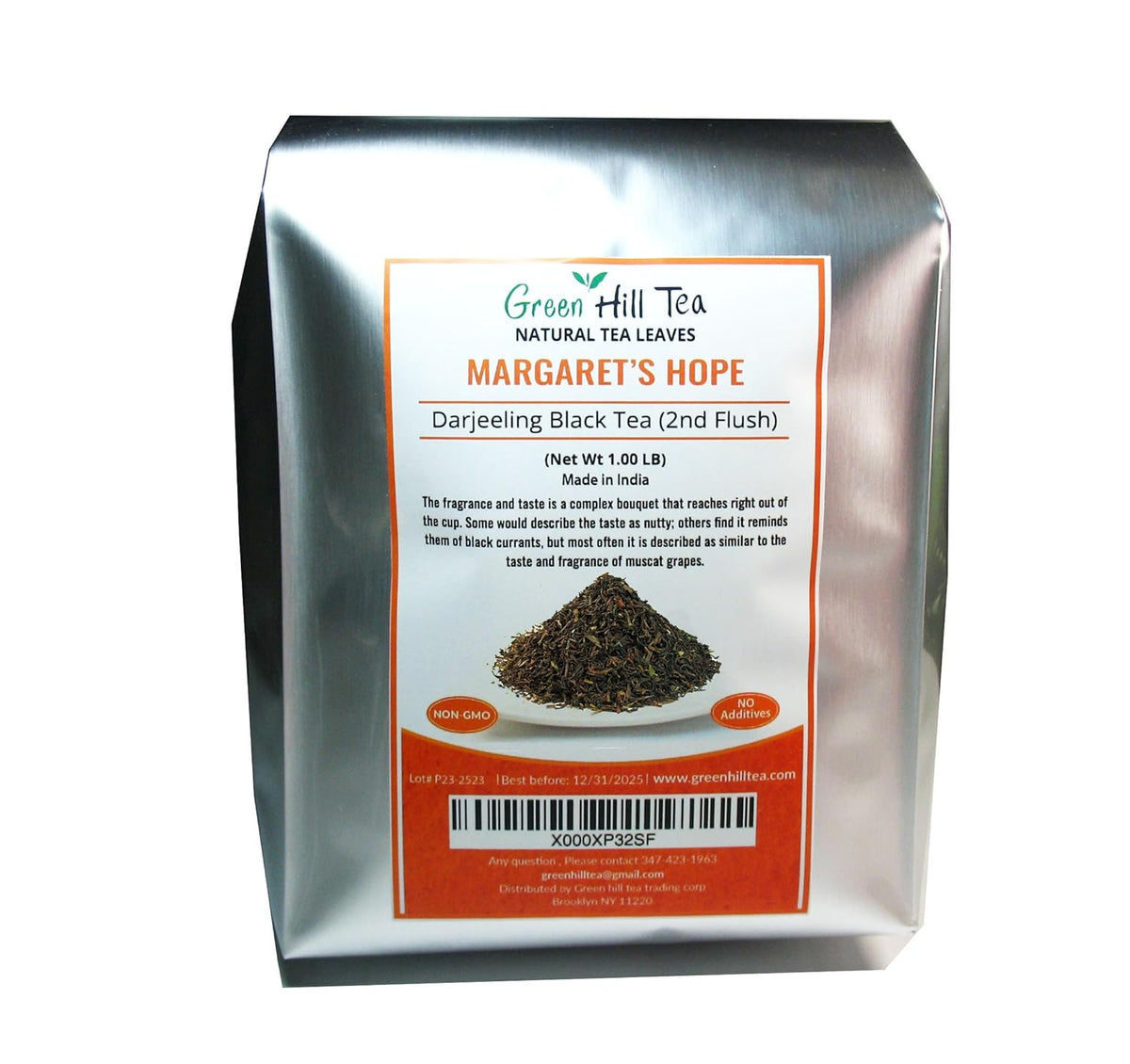 Margaret's Hope Darjeeling Tea, Darjeeling Tea made from the small-leaved Chinese variety of Camellia sinensis var. – 1 lb. Tea in Foil Bag.
