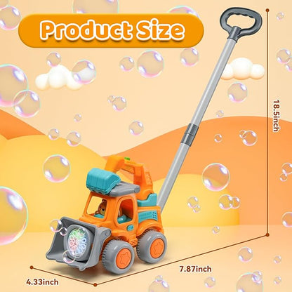 Automatic Bubble Machine for Toddlers,Construction Truck Bubble Lawn Mover W/Light,Bubble Maker Blower Toys for 3 4 5 6 Year Old Boy Girl Kids,Summer Outdoor Pool Backyard Toys for Birthday Party