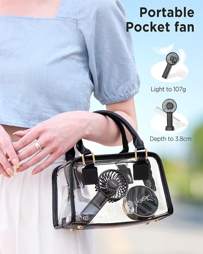 EasyAcc Mini Portable Handheld Fan, 3000mAh + 15 Hrs Working Time + Portable Lanyard + Professional ODM + Durable, Mini Pocket Personal Lash Fan for Kids Girls Women Travel Indoor Outdoor