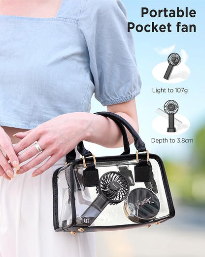 EasyAcc Mini Portable Handheld Fan, 3000mAh + 15 Hrs Working Time + Portable Lanyard + Professional ODM + Durable, Mini Pocket Personal Lash Fan for Kids Girls Women Travel Indoor Outdoor